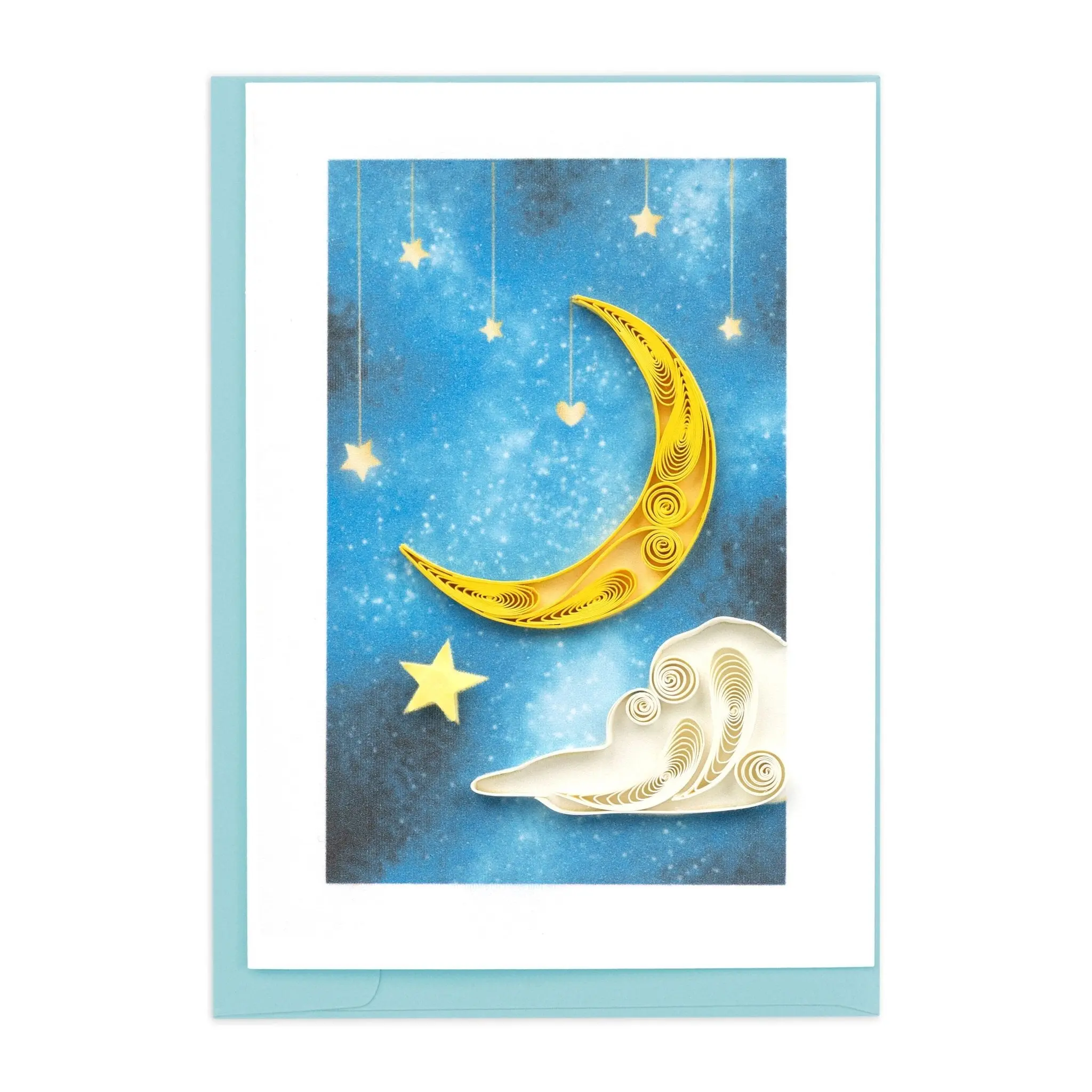 Quilled Moon & Stars Gift Enclosure Mini Card