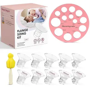 10PCS Silicone Flange Inserts 13/15/17/19/21mm for 24mm Breast Pump Flanges – Compatible with Most Pumps, Flange Sizing Kit, Breastfeeding Essentials for Nursing Moms