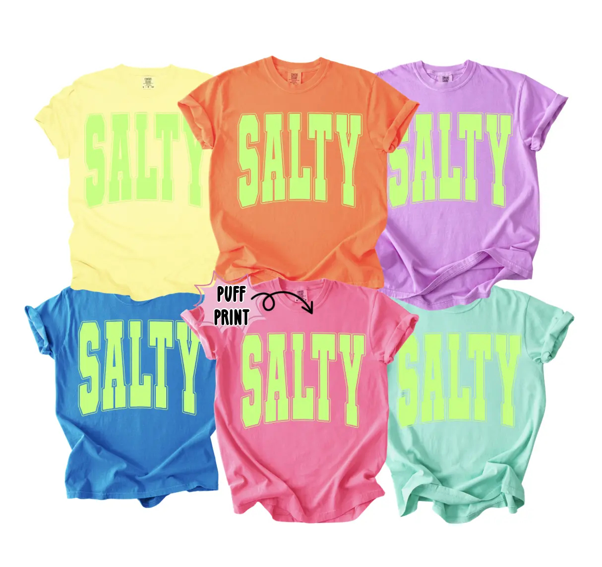 SALTY Summer Puff Print Tank or T-shirt for women
