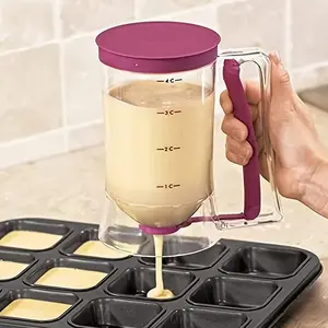 Multi-functional batter dispenser - suitable for pancakes, cupcakes, and more - a foldable kitchen gadget for perfect baking results - Kitchen Pour Accessories