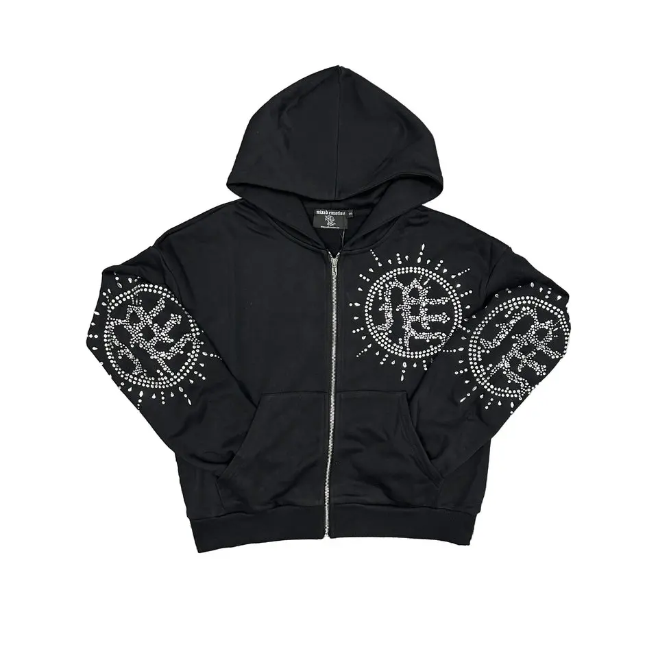 ‘Eclipse’ Black Rhinestone Hoodie ‘Eclipse’ Black Rhinestone Hoodie