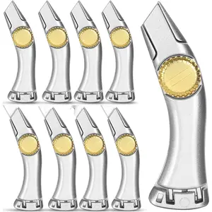 KTINEIC 8 Pack Heavy Duty Fixed Roofing Knife with 20 Pcs Replacement Blade, Navajas Para Roofing and Drywall Tools, Shark Vinyl Carpet Knife, Herramientas Para Roofing Utility Cutter Hardware Cutting