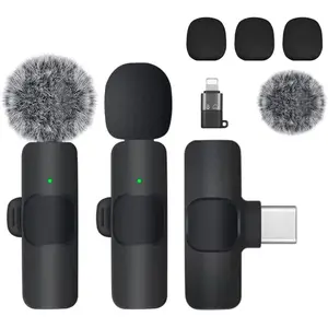 2 Pack mini  Model  Professional Lavalier Microphone for Android, , iPad, Laptop, Interview, Live Streams, Video Recording, Podcast, Vlog, YouTube, .