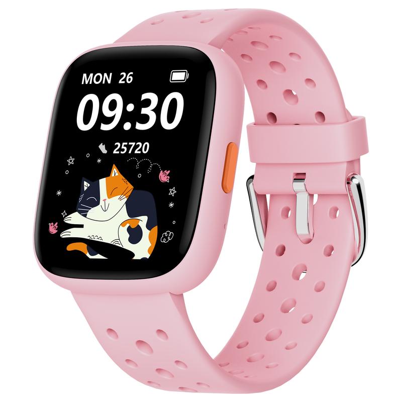 BIGGERFIVE Smart Watch for Kids No APP No Phone Needed, 1.8" Fitness Tracker Watch Pedometer, Heart Rate, Sleep Monitor, IP68 Waterproof, Step Counter, Puzzle Games for Girls Boys Teens 5-16