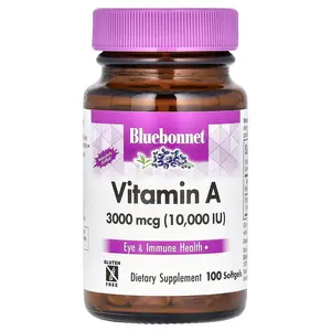 Bluebonnet Nutrition Vitamin A, 3,000 mcg (10,000 IU), 100 Softgels