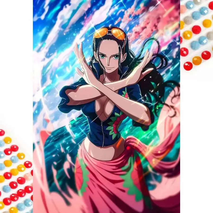 5D DIY Full Drill Diamond Painting - Diamond Painting Kit Anime Design Anime Characters Mosaic Canvas DIY Wall Art, Home Wall Decoration, Crafts, Diy Kits