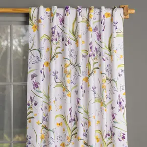 Maison d' Hermine Curtains for Living Room 100% Cotton Light Filtering Curtains for Windows with Rod and Loop Pockets Easter Decorations
