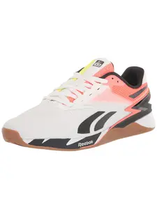 Reebok Unisex Nano X10 Sneaker, FTWR White/Orange Flare/Solar Acid Yellow, 7 US Men