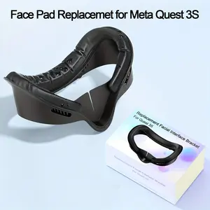 Facial Interface & Face Cover Pad, Sweat-proof PU Foam Cushion Replacement, Air-circulation Design Face Cover Pad for Meta Oculus Quest 3S, VR Accessories, Virtual Reality Headset