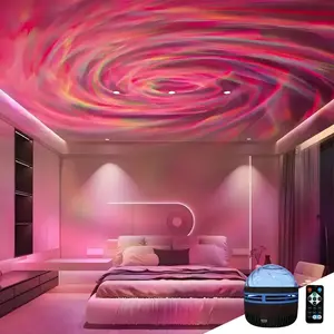 Galaxy shaped projection night light with spiral galaxy effect - USB power supply, PVC material, remote control mixed color, very suitable for home decoration, Christmas, parties