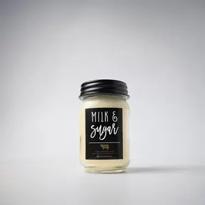 Milkhouse Candle, Milk & Sugar Soy Candle, Caramelized Sugar & Warm Milk, Vanilla & Almond Scent, Cozy Home Fragrance, Hand-Poured