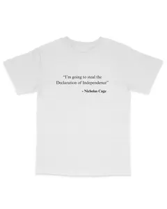 National Treasure Tee Menswear Soft Fabric Ribbed Seamless Top Hem Love Style for Men