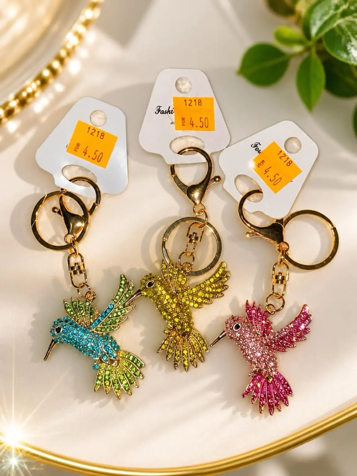 1218 Fashion Keychain with Colorful Bird Design, 4.50 Price, Perfect for Accessories and Gifts