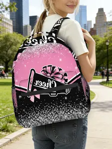 1pc Glittery Cheer Design Pattern Backpack - Lightweight & Stylish, Large-Capacity Travel Bag, Hiking Essential, Suitable for Yoga, Street Shooting, Party, Fitness, Camping, Commuting, Unisex