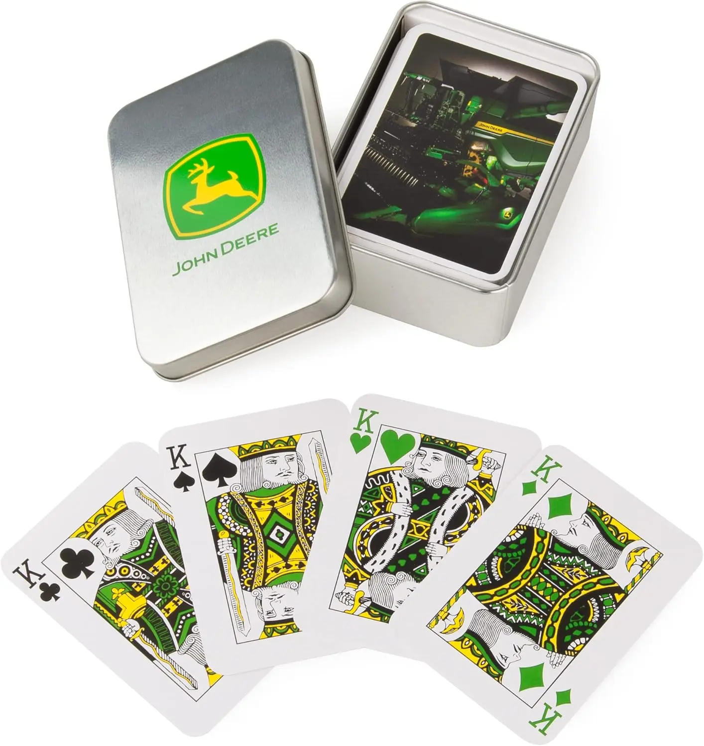 John Deere Playing Cards – Standard Playing Card Deck with Collector’s Tin – Family Game Fun for Ages 6+