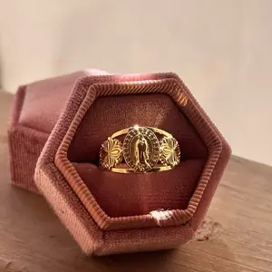 Virgin Mary Divina Gold Plated Ring