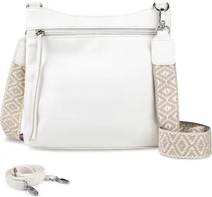 Outdoor Shoulder Bag 2026 Spring PU Leather Crossbody Purse Adjustable Strap Vintage Fashionable Multicartment Travel Everyday Bag Lightweight Carry Compact