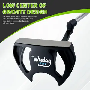 WUDAY Men's Right/Left-Handed Golf Putter, forged stainless steel shaft, low center of gravity design, non-slip grip with alignment line, black, high-quality golf equipment, modern golf equipment, durable alloy shaft, precision design, high quality. golf