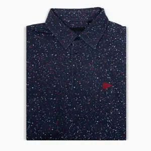 The USA Splatter Navy Polo Men's Short Sleeve Performance Polo, Master Golf Shirt, Golf Polo Shirt, Polo Golf 3D, Style 3D Golf, Gift For Men