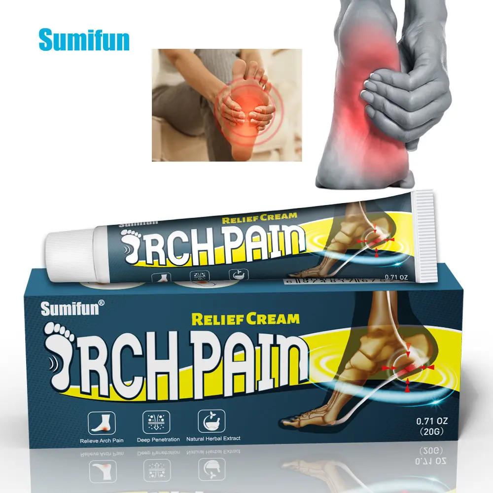 Men's Natural Herbal Arch Relief Cream - Bath & Body Care Ointment for Plantar Fasciitis, Heel Discomfort, Pain Reliever