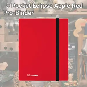 Ultra Pro ULP15146 9 Pocket Eclipse Apple Red Pro-Binder, Card Binder, Storage Binder, Trading Card Binder