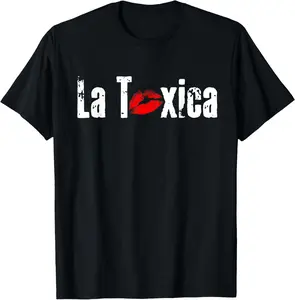 100% Cotton Unisex Soft Graphic T-Shirt, Toxica Co. La Toxica Funny Sarcastic Spanish Top for Feisty Latinas, Women's X-Small Black Shortsleeve Crew Neck Classic Fit Imported