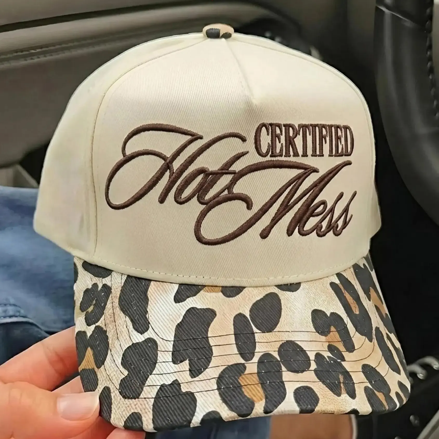 Certified Hot Mess Funny Hat Embroidered Hat , Sarcastic Trendy Quote For Cap Summer Vibes Design, Trendy Adjustable Outdoor Gift for Her, Wife, Bride, Mom, Girlfriend