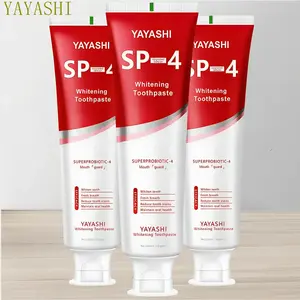 YAYASHI SP4 Probiotics Teeth Whitening,Helps Remove Surface Stains,Whitens Teeth,Deep Cleaning Care,Strengthens Tooth Enamel,Protects Against Cavities healthy toothpaste pasta dental oral health natural oral