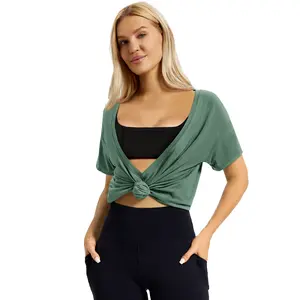 Magcomsen Reversible Deep V-Neck T Shirts for Women Summer Casual Short Sleeve Sexy Tops Lightweight Loose Fit Basic Tees for Gym Workout