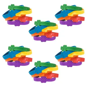 Bulk 72 Pc. Paw Print Rubber Bracelets