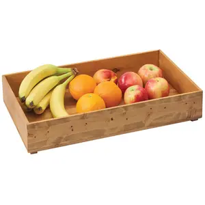 Cal-Mil 3682-2012-99 Madera 20" x 12" x 3 1/4" Wood Stacking Box WS-211368220129