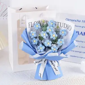 Handmade Crochet Flower prom Bouquet with Lights, Perfect for Mother’s Day & Birthdays