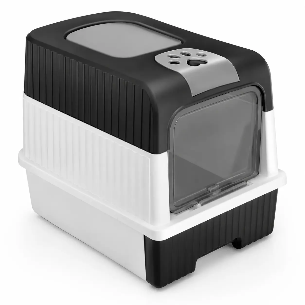 Cube Automatic Self-Cleaning Litter Box - Low Entry for Kittens & Large Cats, Silent Operation, Detachable Waste Bin, Easy-Clean Large Tray for Multi-Cat Indoor Households Pet Accessory, Automatic Litter Box