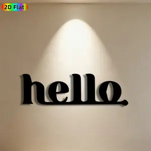 1pc "hello" Metal Wall Art, Stylish "hello" Statue Mural, Ideal Gift for New Year, Easter, Wall Decor Enthusiasts, Rust-Resistant Metal Wall Decor Wall Sculptures, Perfect for Living Room Wall & Garden Fence Wall, Charming Home Decor