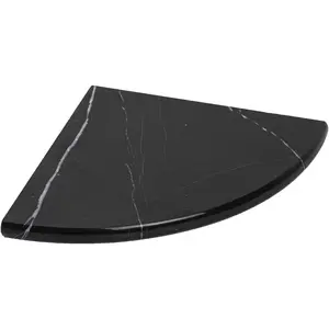 Black Marble Corner Shower Shelf, 9 Inch Carrara White Marble Corner Shelf for Shower, Wall Mounted, Polished, 1 Pcs