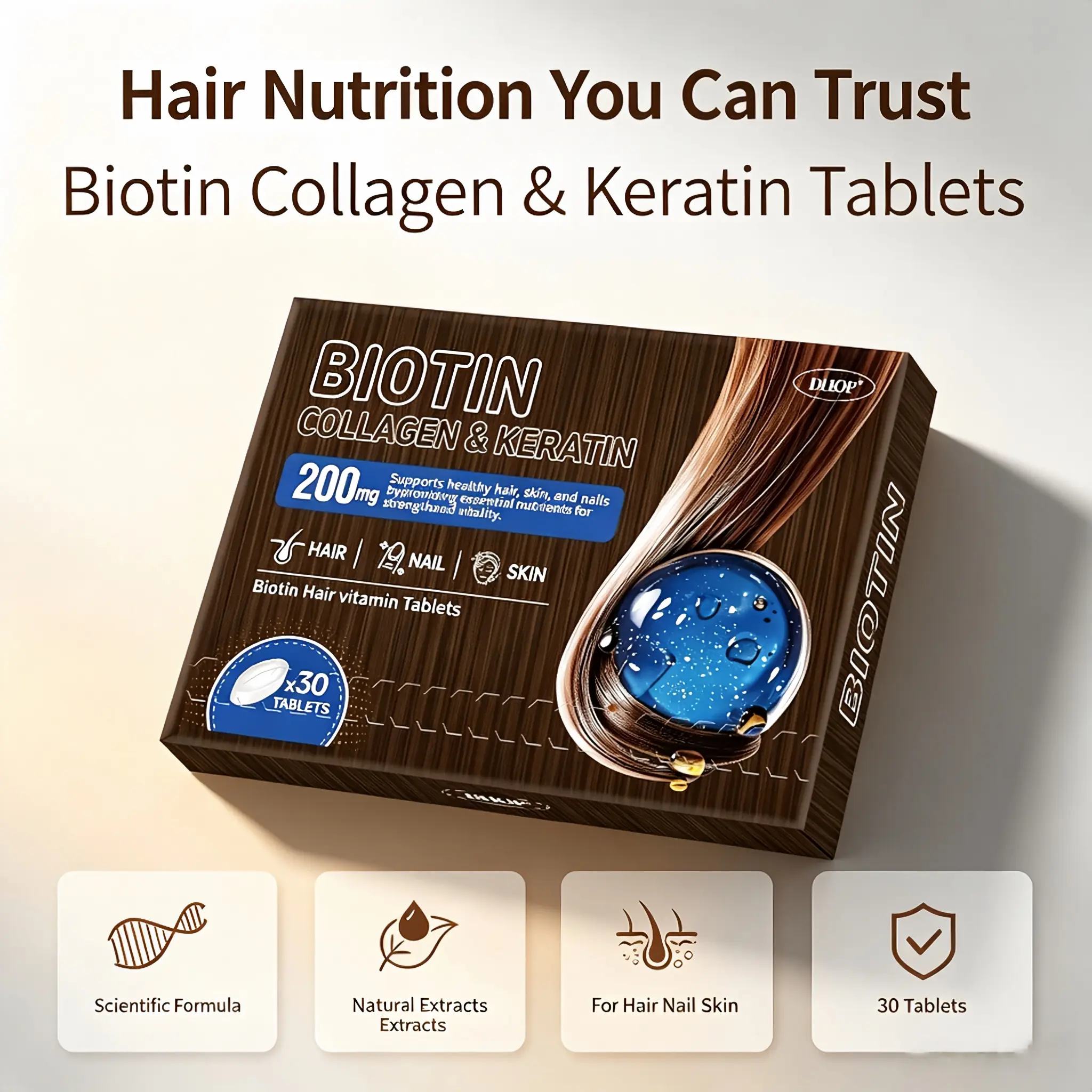 DHOP Biotin Tablets - Hair Growth Support