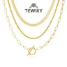 Tewiky Layered Toggle Necklaces for Women: Dainty Link Chain Necklaces Paperclip Cuban Rope Adjustable Choker T Bar Toggle Clasp Chunky Necklace For Valentine's Day gifts Trendy Jewelry Back To School