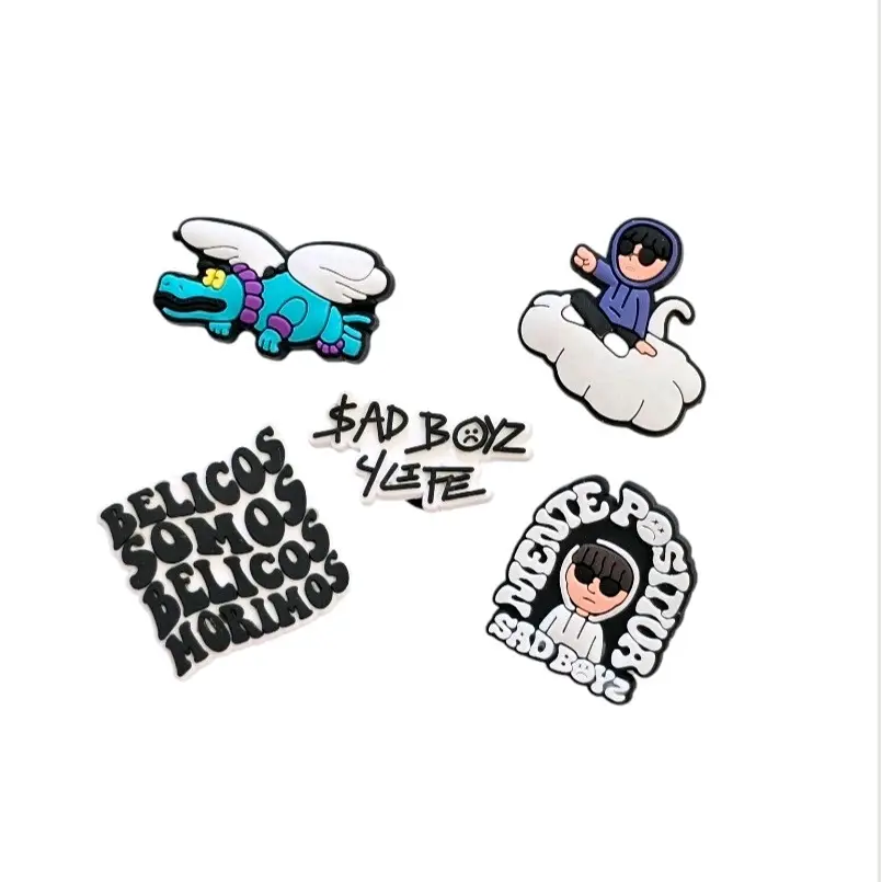 Jr H Sad Boys Shoe Charms for Shoe Decorations - Footwear Accessories - shoe decoration fashionable novelty Colorful Comfort