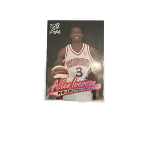 Allen Iverson Rookie Trading Card Black and Red by Fleer Ultra in Excellent Condition Philadelphia 76ers NBA Collectible
