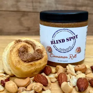 Blind Spot Nutbutters Cinnamon Roll Nutbutter 8 oz Jar - Sweet Flavor with Nuts