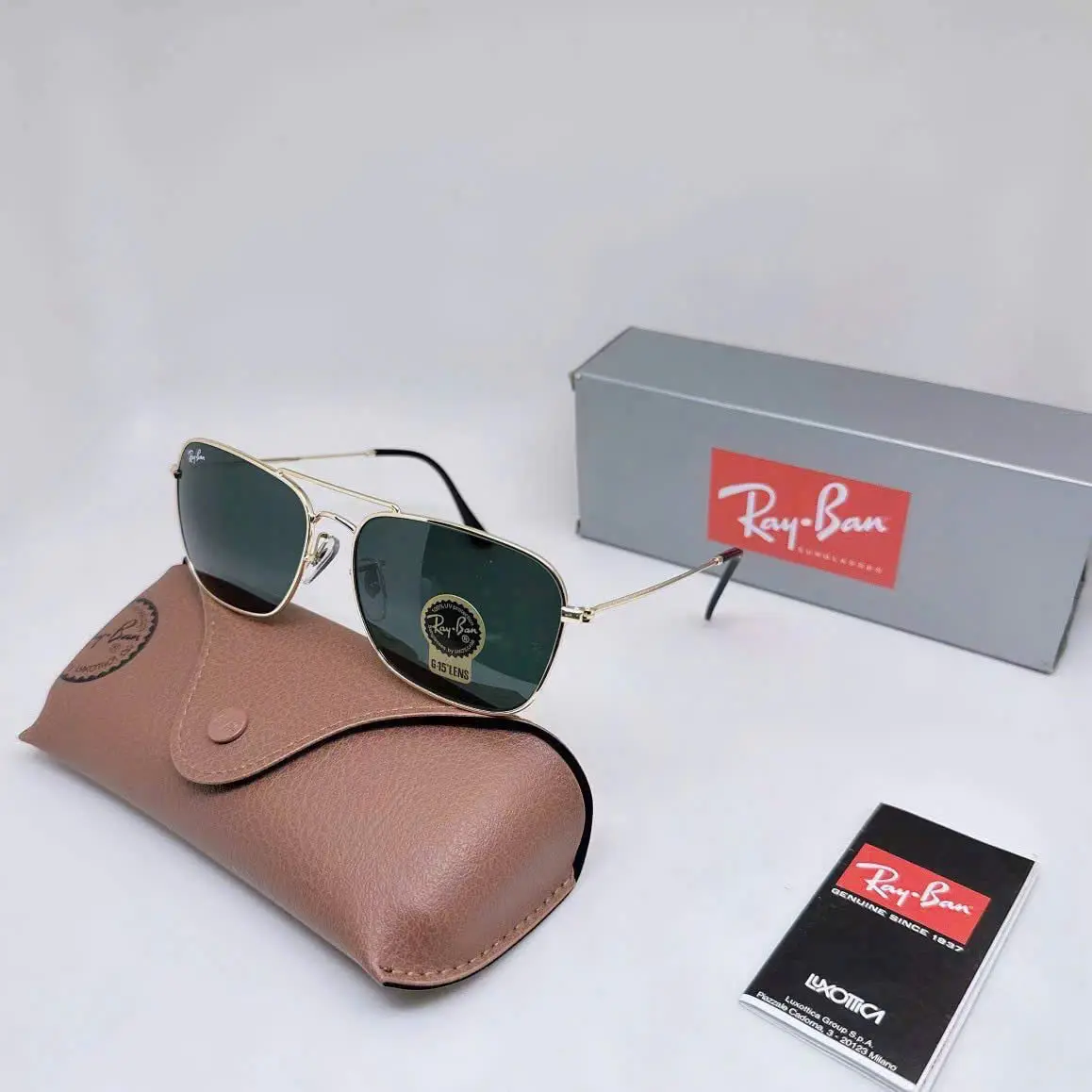 Ray-Ban Fashion Black Square Sunglasses for Men & Women
