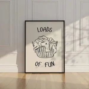 1pc, Canvas Hanging, Waterproof, Easy To Hang, Wall Arts, Laundry Themed Wall Art, Bathroom Text Decor, Minimalist Prints, Laundry Quotes, Playful Housework Decor, Neutral Toned Bathroom Decor, Modern Laundry Room Gallery Set, Crumpled Clothes