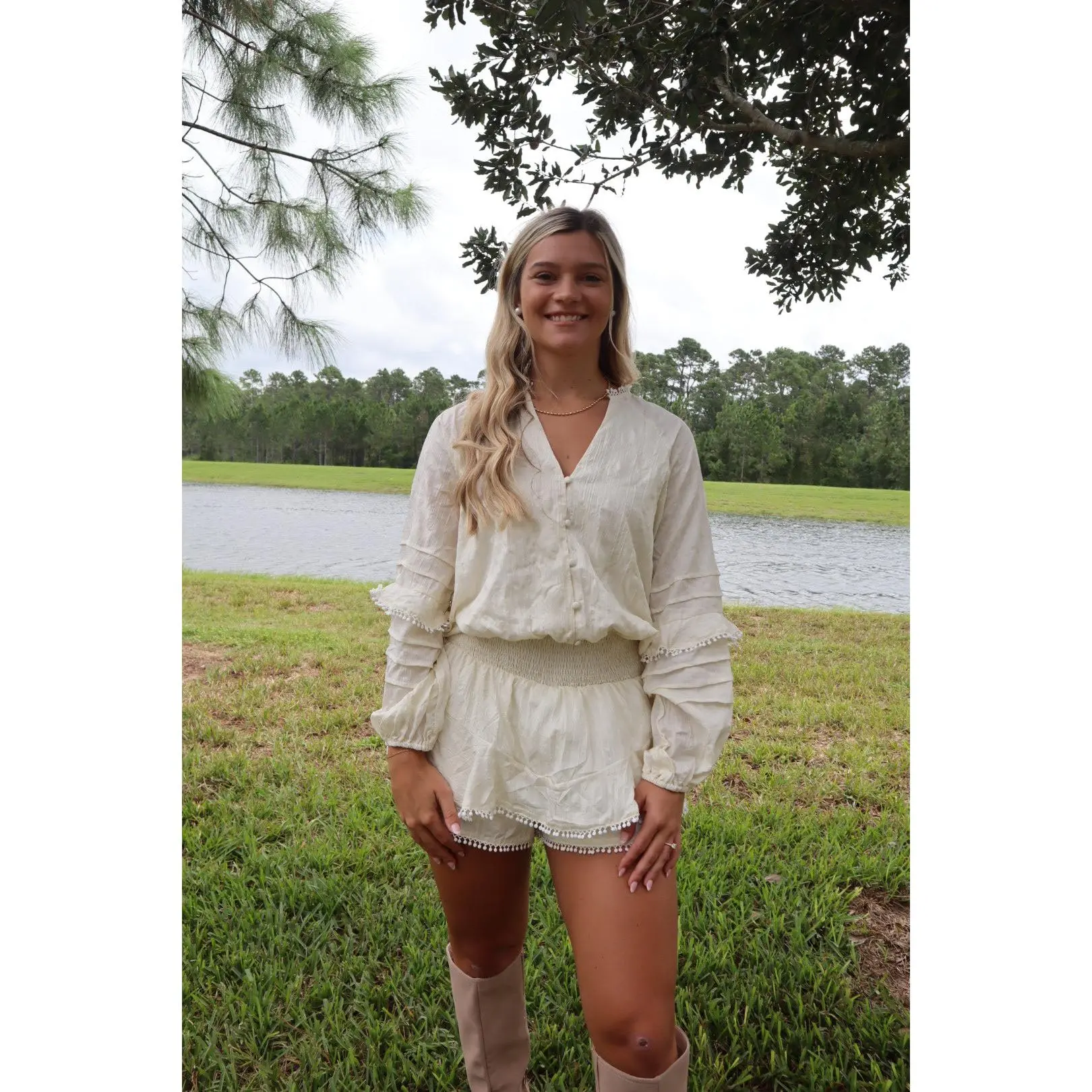 Smocked Ruffle Romper
