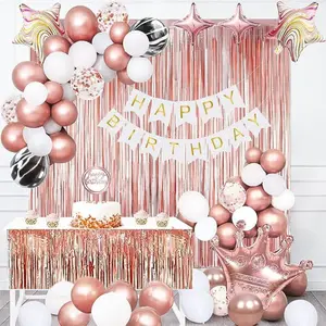 golden rose party balloon set