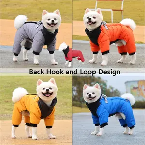 New Waterproof Coated Down Jacket Windproof Winter Outdoor Warm Dog Clothes Fashion Pet Anti-Cold Cotton Coat Thick Universal Size