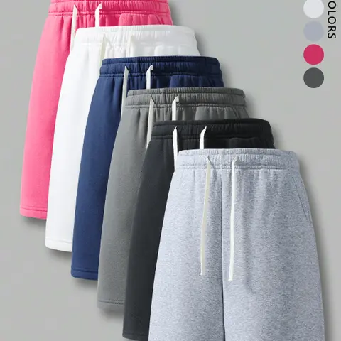 3 Pack Men’s solid-color drawstring loose straight-leg shorts,Versatile Basic knit athletic pants,Minimalist casual Street sports shorts,plain beach shorts,suitable for Daily wear,outdoor,day outings,seaside vacations,and summer Everyday Menswear Trouser