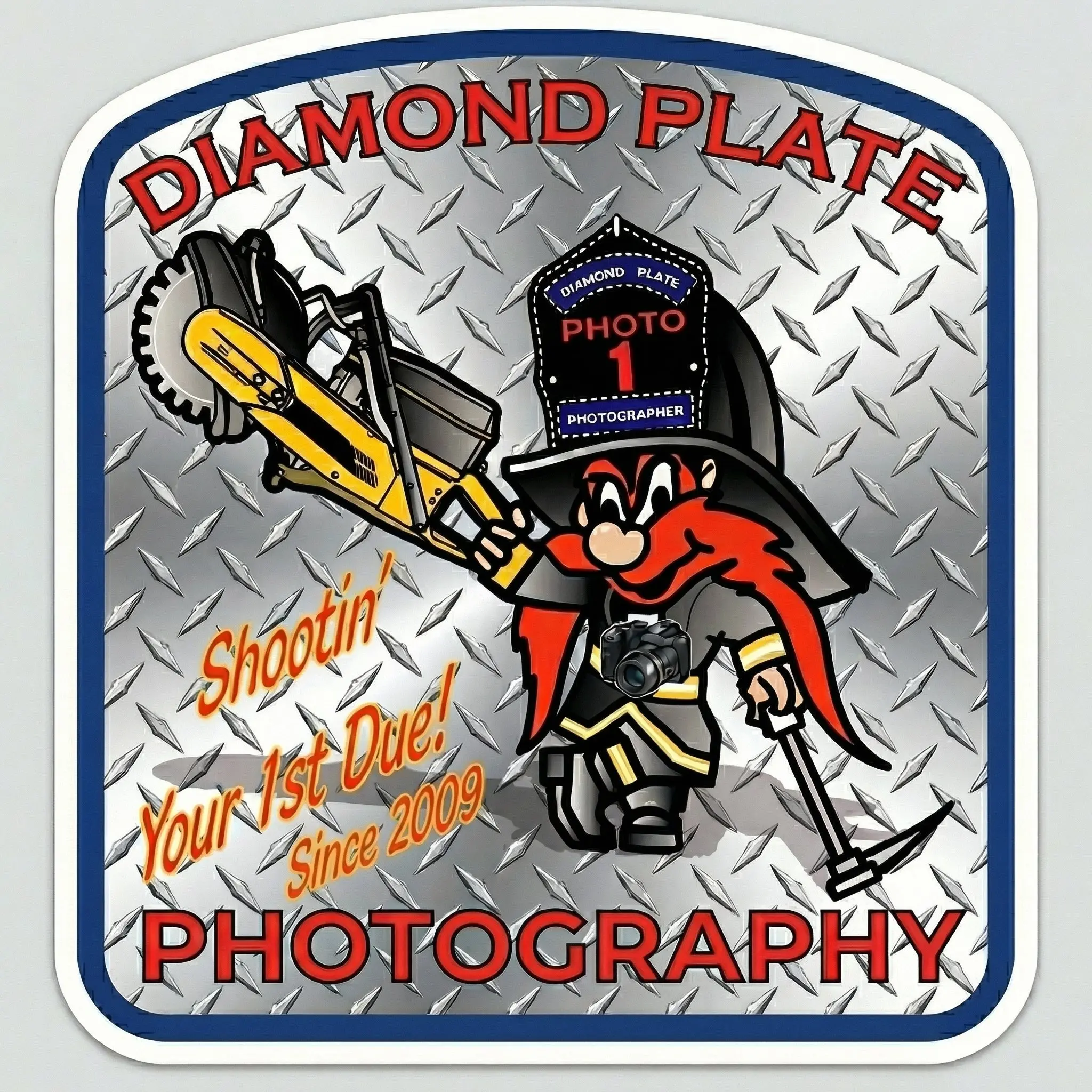 Powercall Diamond Plate Vinyl Car/Motorcycle Decal Tape - 2" Tall 3" Wide Multi-Size Window/Helmet Sticker, 5-7 Year Durability, UV Protected for Outdoor Surfaces