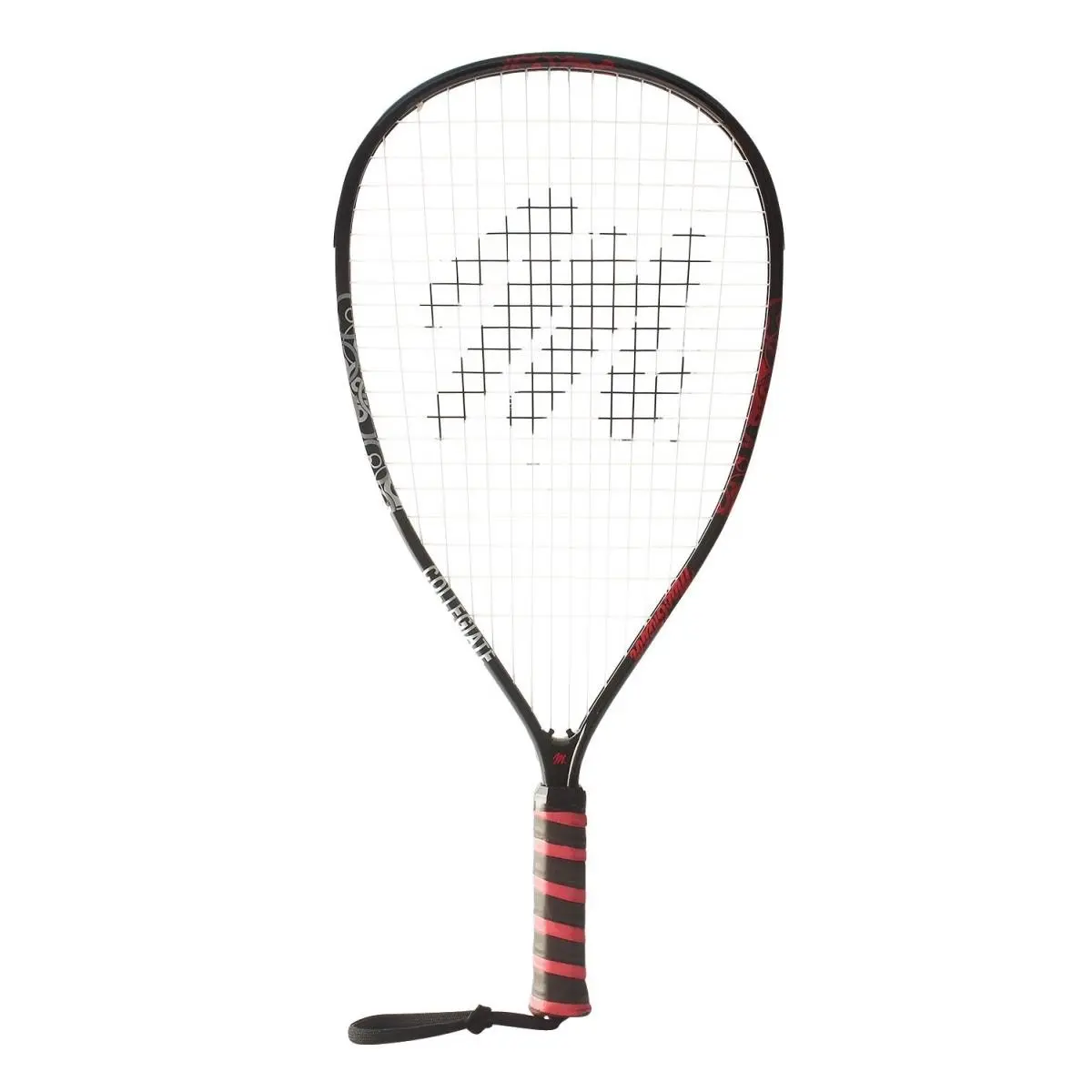 212 MAIN Collegiate Aluminum Racquetball Racquet - 4" Soft PU Grip, Built-In Bumper, Tear Drop Head, Open Throat Design, Strung Weight Specification, Soft 4" Pu Grip, 210G, Racquetball Players