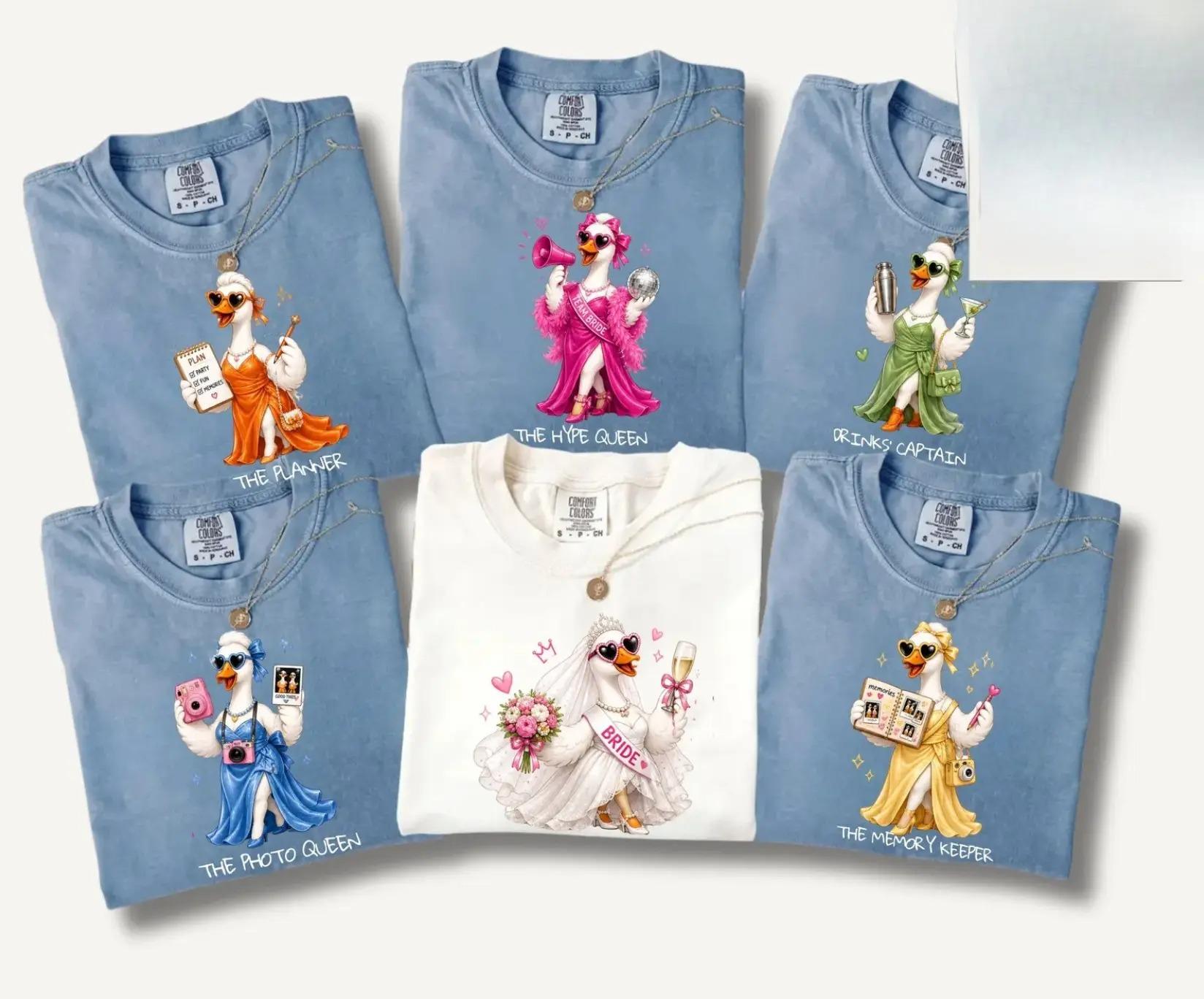 Funny Goose Bride Squad Shirts, Bride And Bridesmaid Matching Shirts, Goose Bachelorette Shirts, Wedding Party Shirts