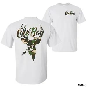 Ole Boy Deer Hunting T-Shirt – Camo Buck Head Graphic Tee, Southern Outdoor Lifestyle Apparel, Country Deer Hunter Shirt, Rustic Hunting Wear, Casual Graphic Top for Men and Women